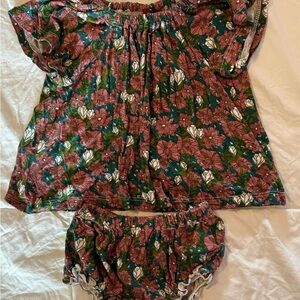Floral Bamboo Dress & Bloomer Set